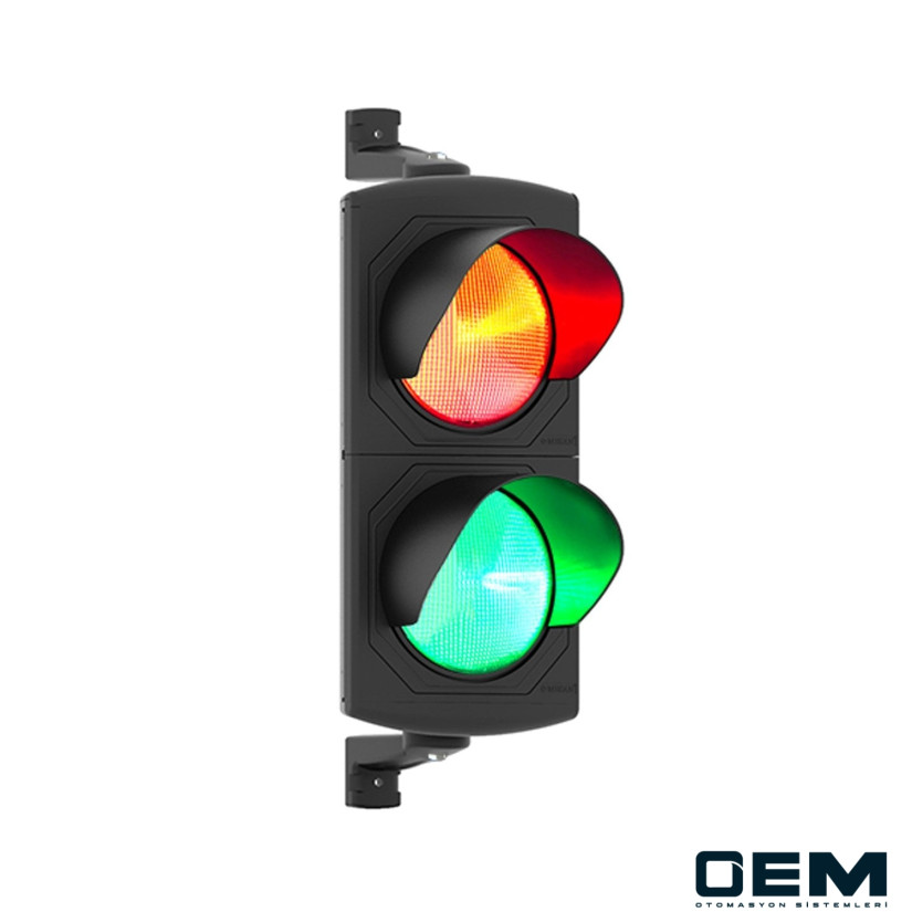 Mesan MS 8035.1.2.110-220VAC Ø200 İkili Power Led Trafik Lambası